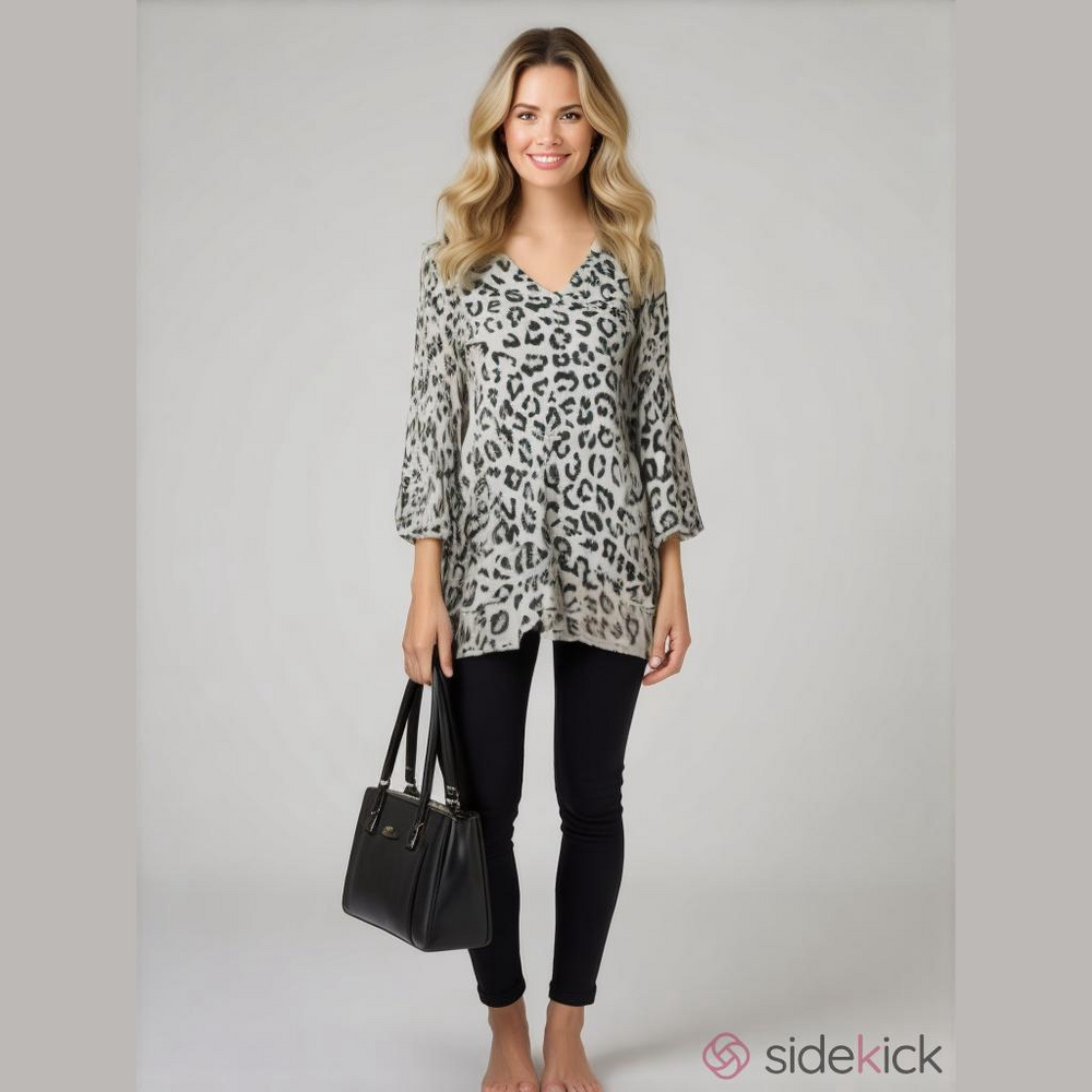 Laurie Felt Woman's Black And White Tunic Top Size XXS